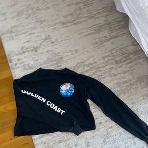 John Galt California O/S cropped long sleeve Golden Coast sweatshirt